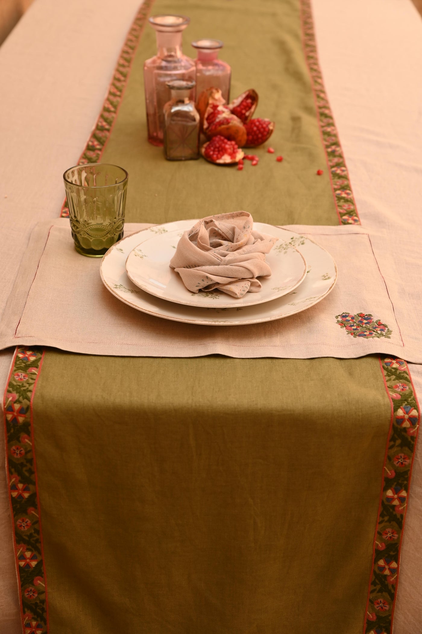 Hand Embroidered Table Runners