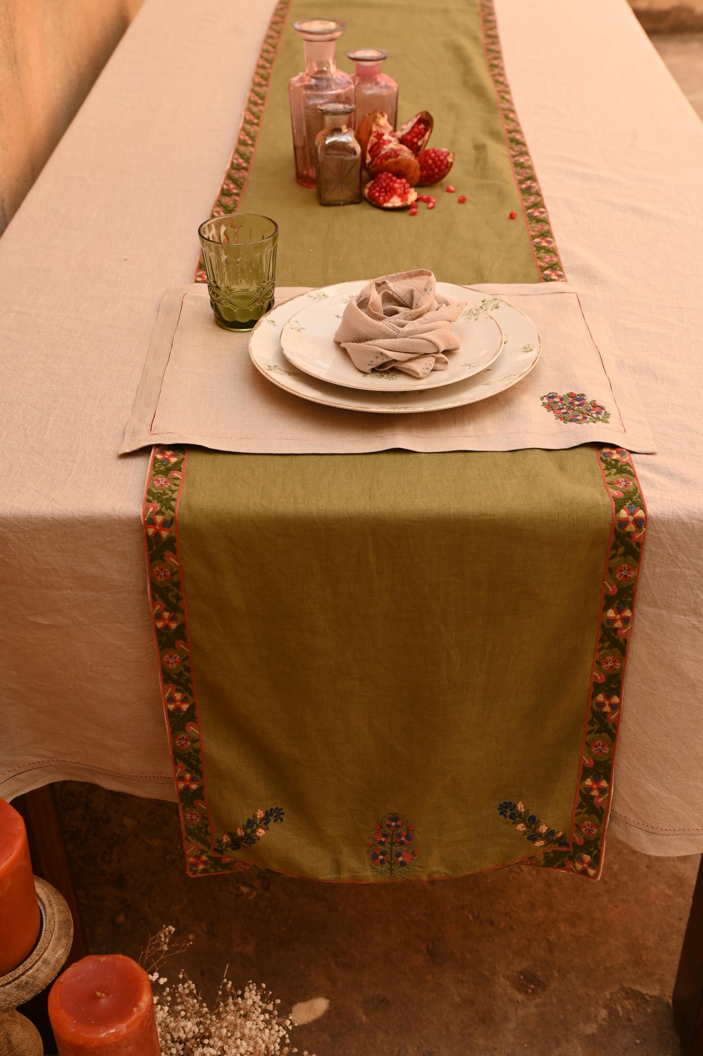 Hand Embroidered Table Runners