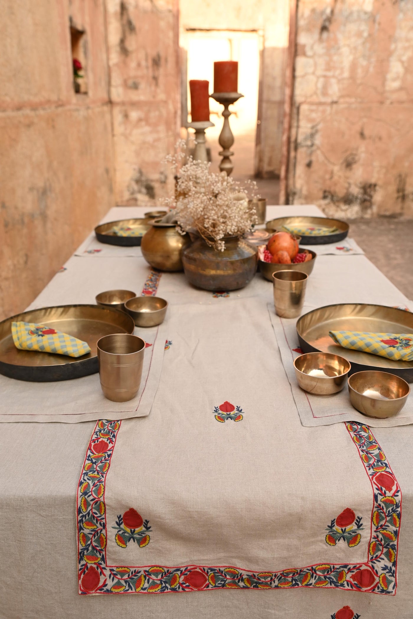 Hand Embroidered Table Runners