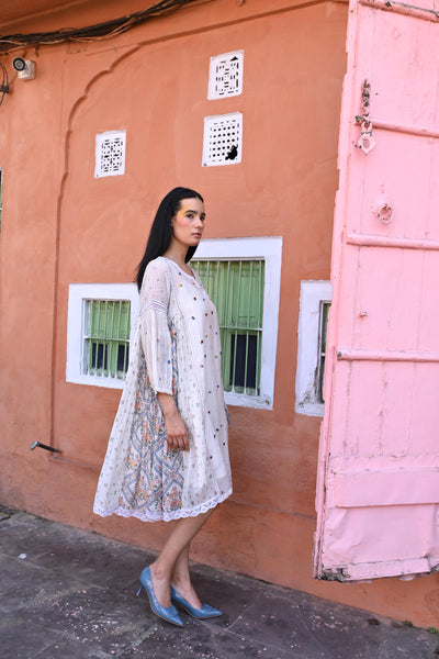 White Embroidered Dress