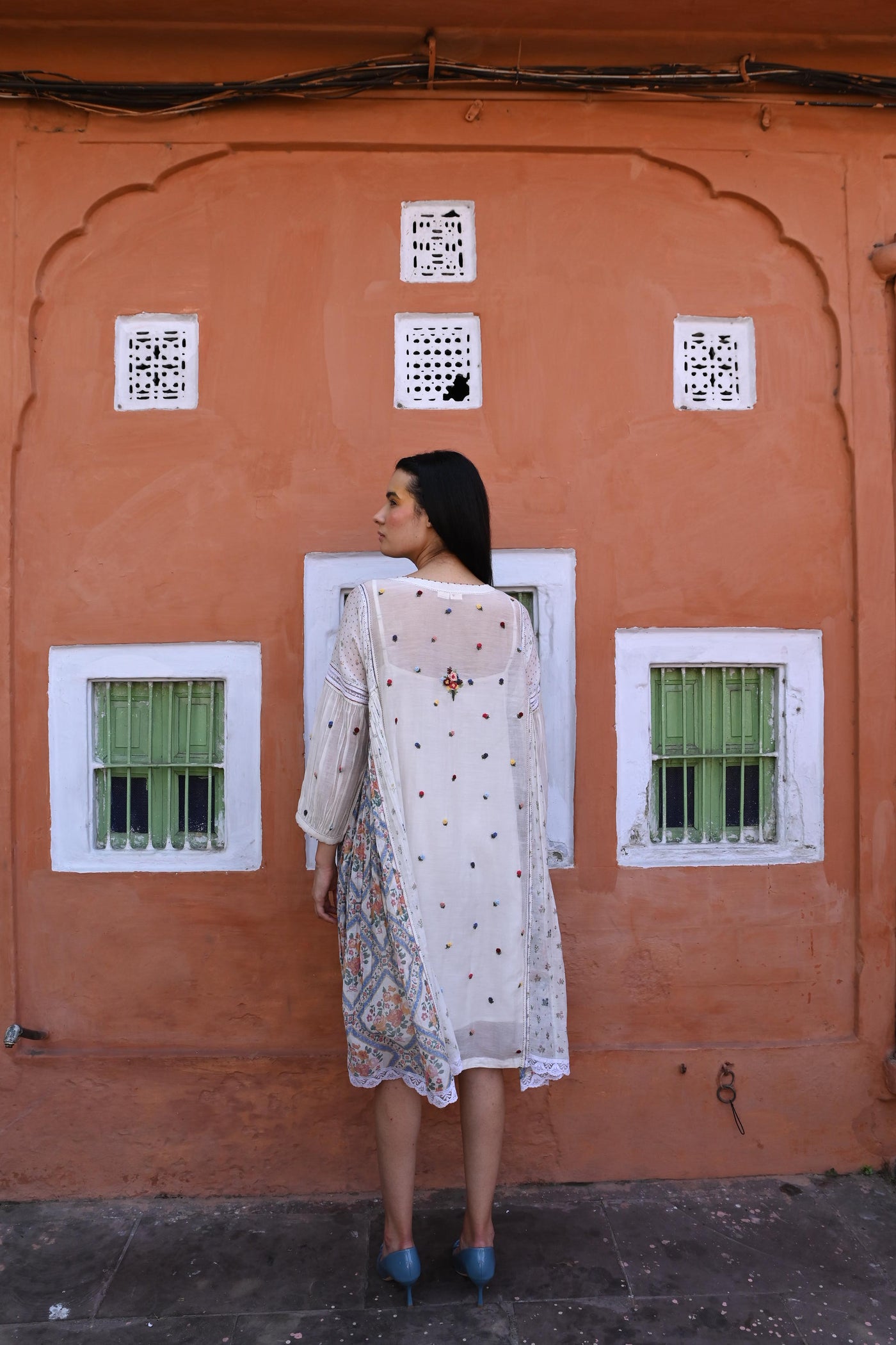 White Embroidered Dress