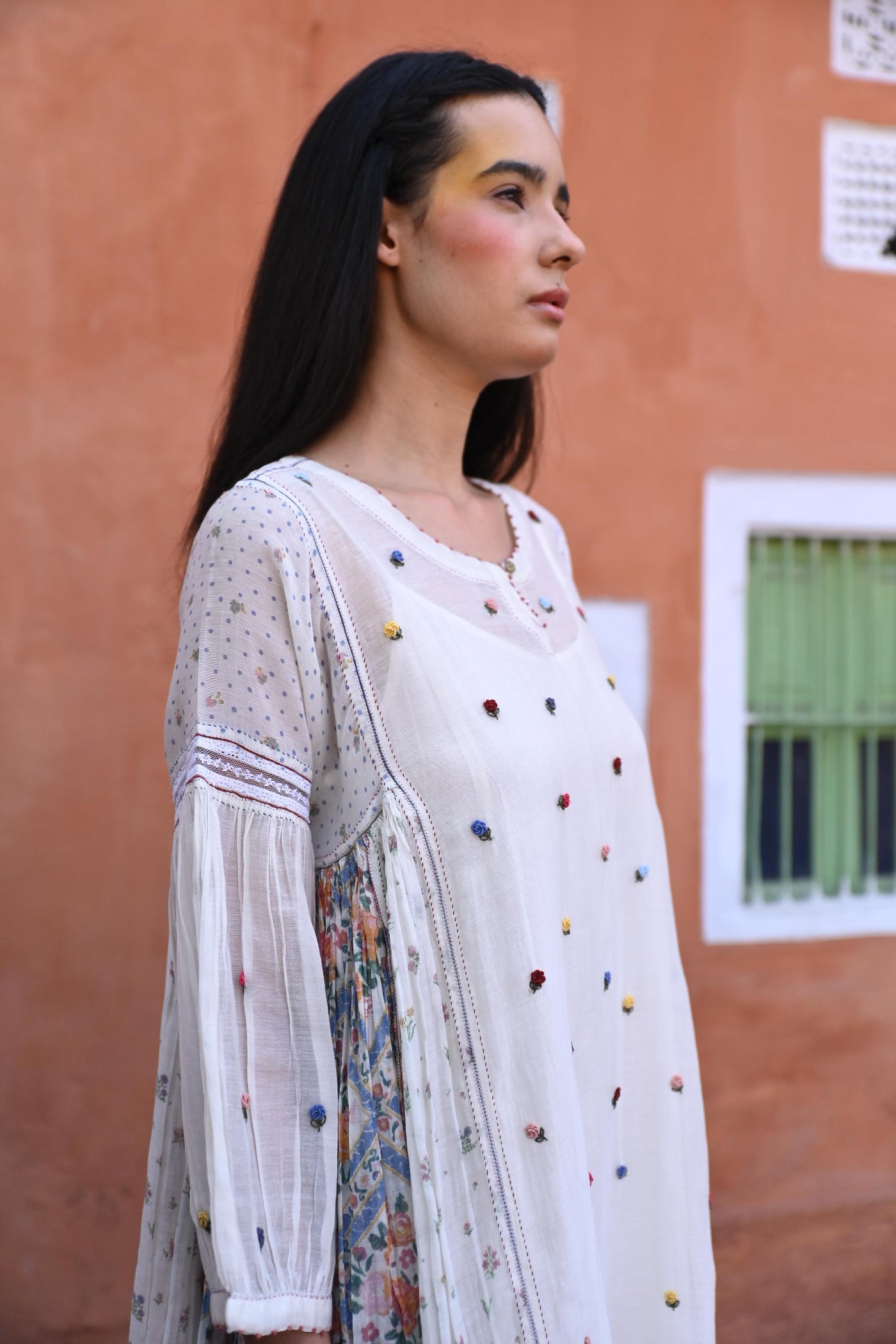 White Embroidered Dress