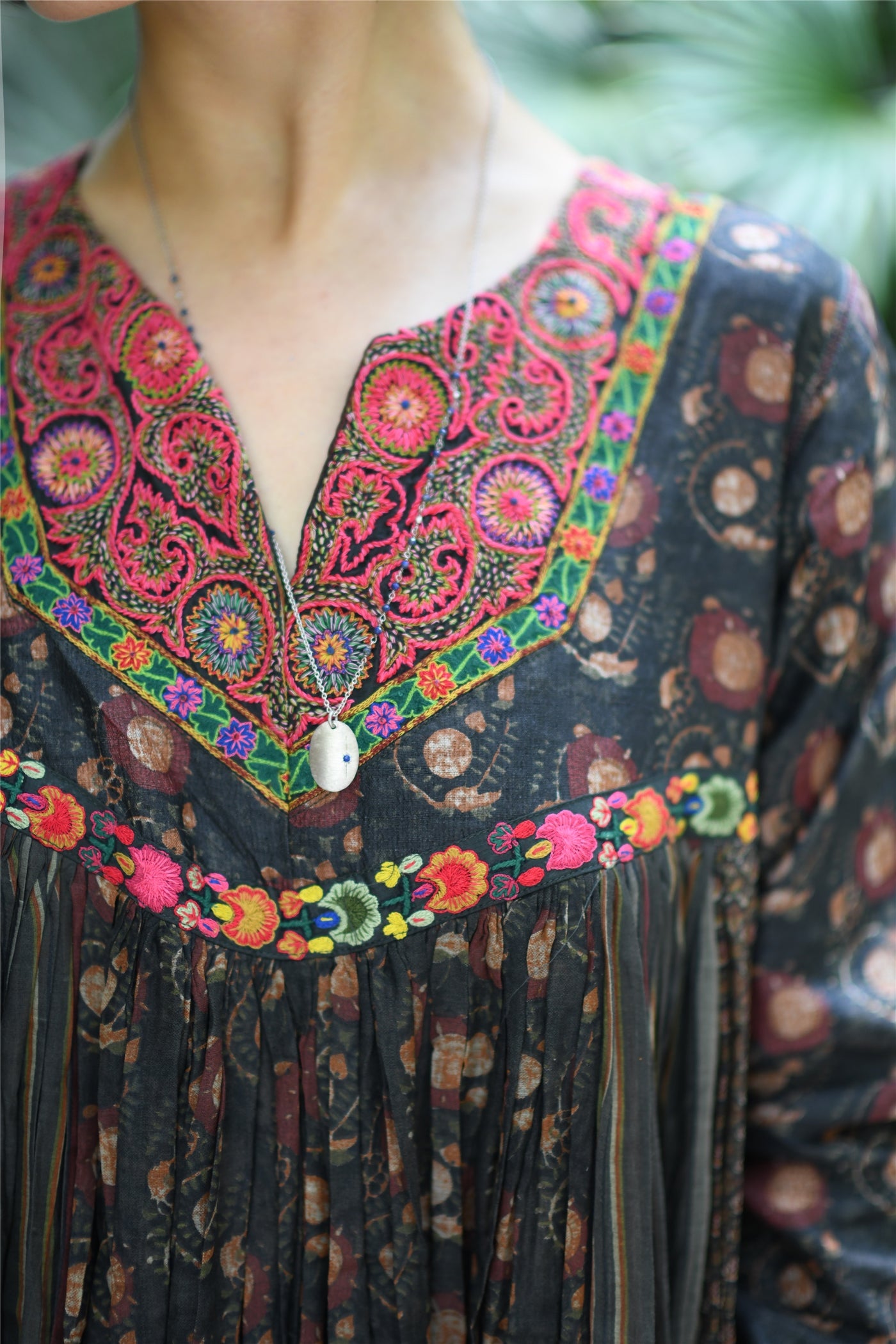 Multi Color Hand Embroidered Dress