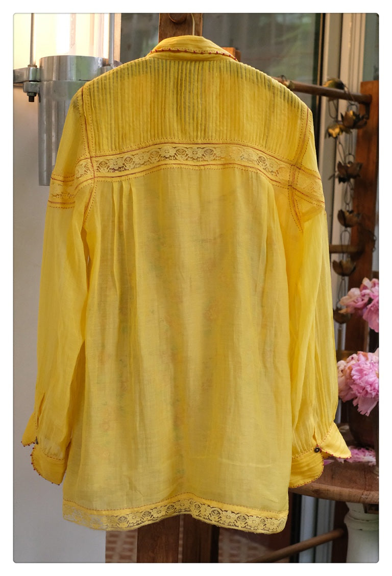 Yellow shirt with Printed Inner