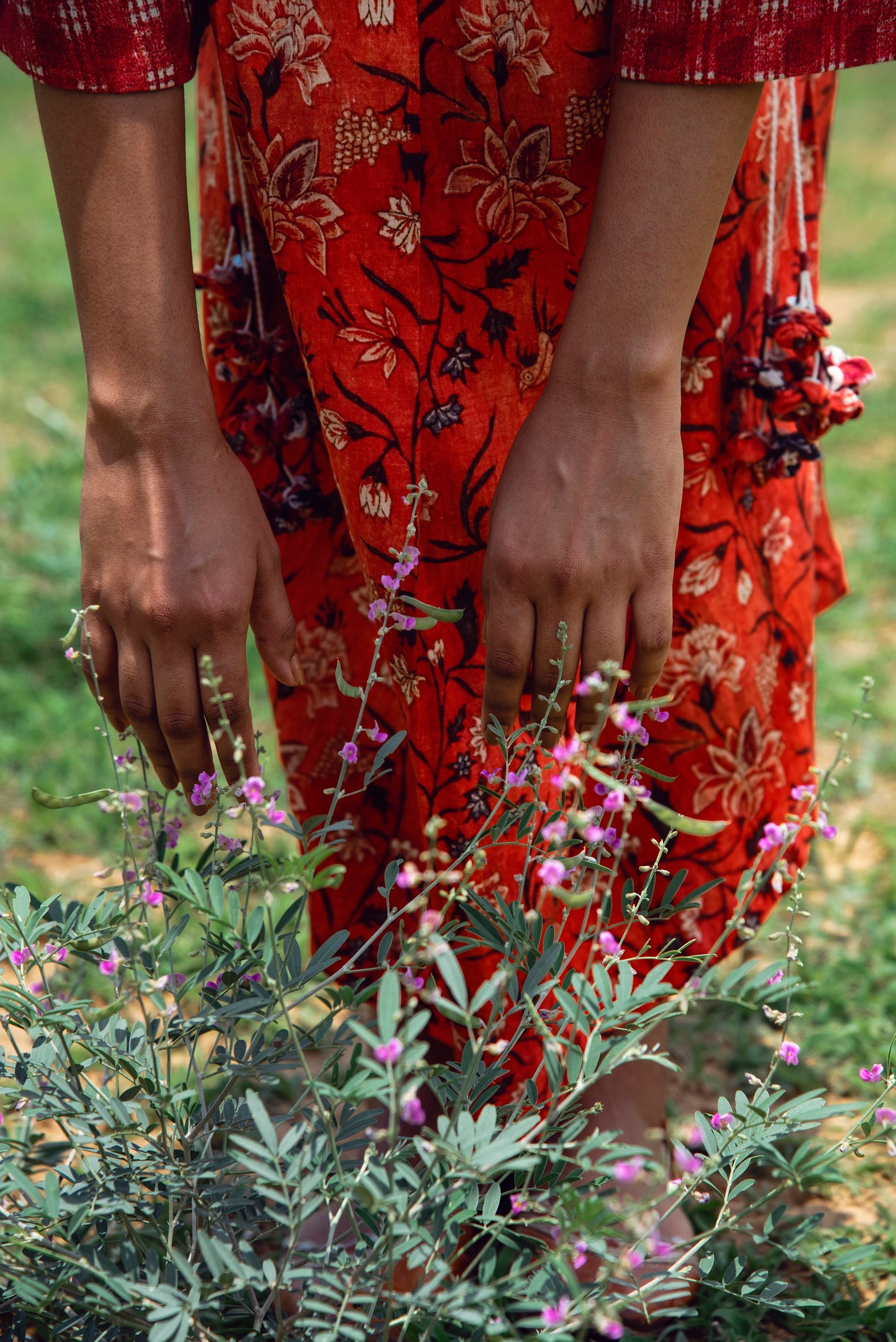 Rust Embroidered Kaftan